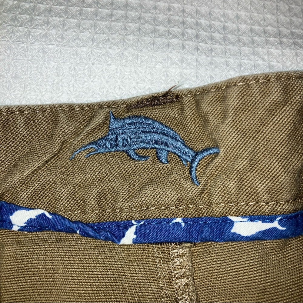 Tommy Bahama Shorts Adult 40 Brown Chino Flat Front Tencel Cotton Stretch mens